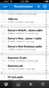 In Dropbox, navigate to the Roastmaster directory in the Apps directory.